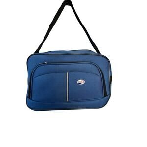 American Tourister Canvas 
Royal Blue Travel Carry On Bag Luggage Lightweight